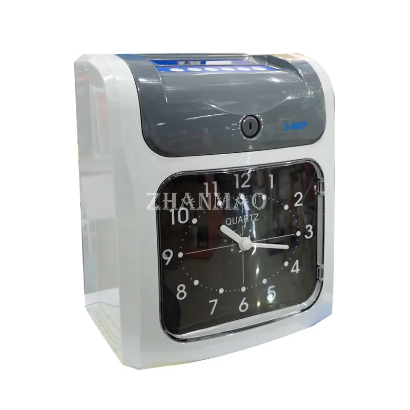 English Attendance Machine S960 Dual Color Printing Clock in Machine AiBao English Punch Card Machine