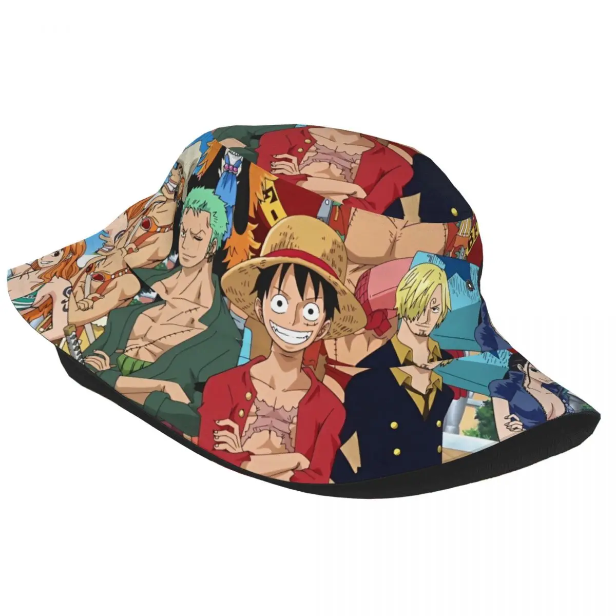 Street One Piece Bucket Hat Women Lightweight Camping Cartoon Fishing Hats Summer Beach Vacation Getaway Headwear Panama Hat