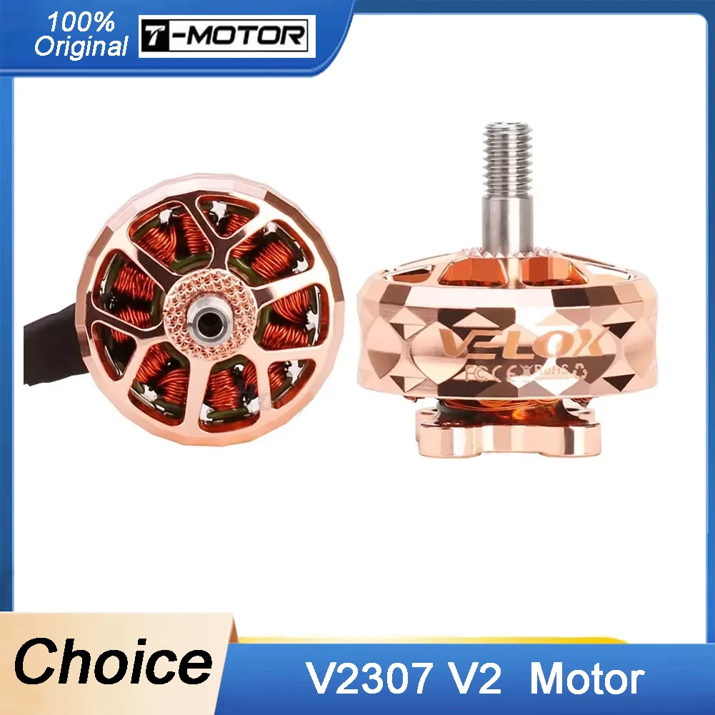 

T-Motor VELOX VELOCE V2307 V2 1950/2550KV Brushless Motor - 4mm Titanium Shaft for 5in FPV Racing & Freestyle Drones