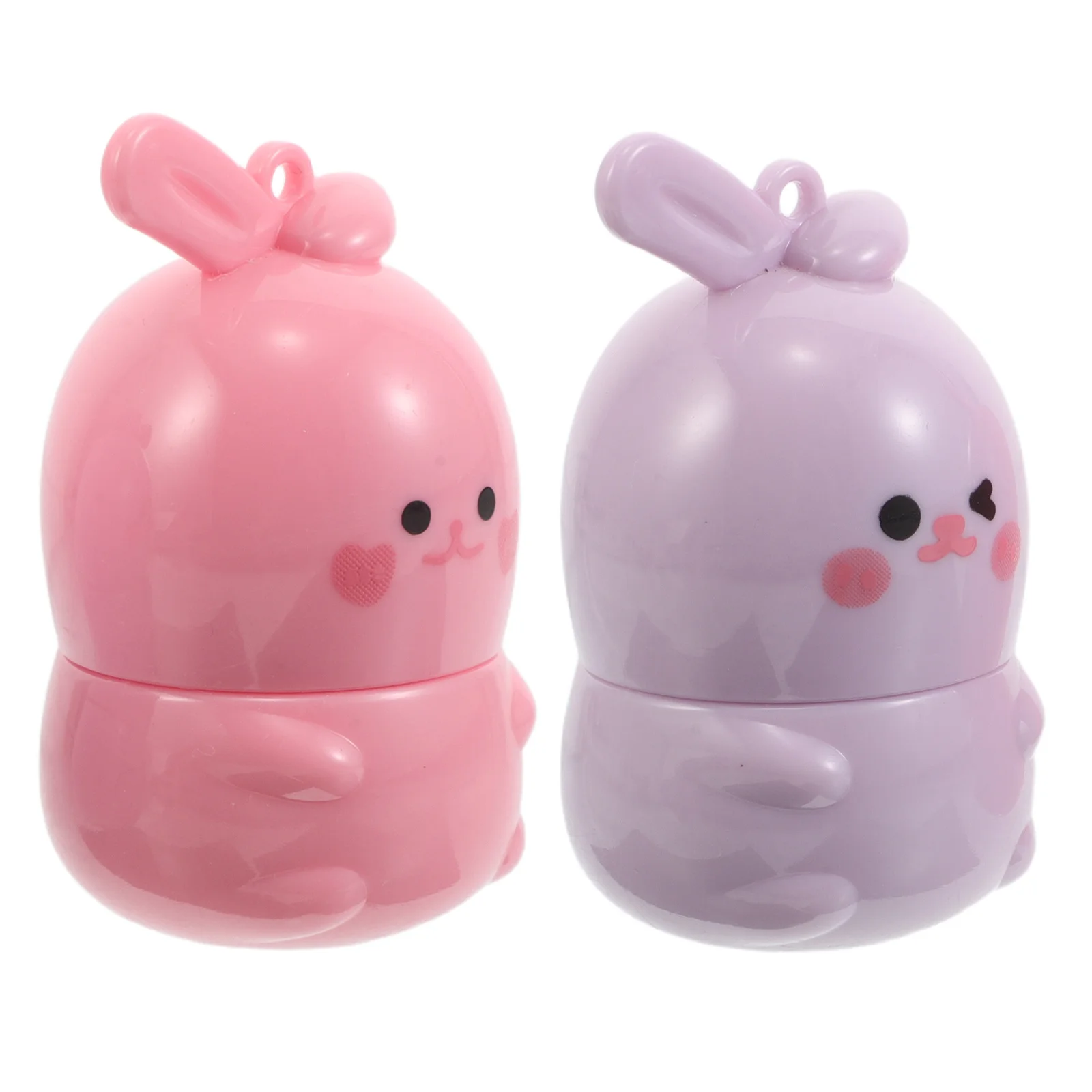 2Pcs Moisturizing Color Changing Lipstick Bunny Themed Softening Formula Lip Line Reducer Portable Touch Up Lip Balm for Women