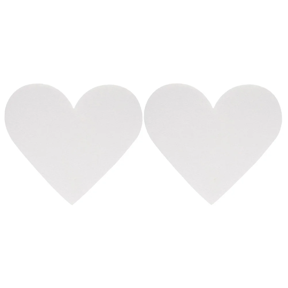 Caja de suministros para fiesta de pastel de burbujas para niño, decoración de cumpleaños, modelo compacto, accesorios pequeños de espuma, modelos para hornear de corazón blanco, 2 uds.