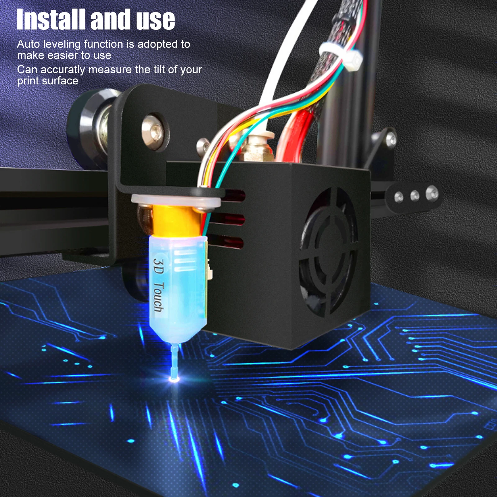 3D Printers Touch Sensor 3D Touch Sensor Printers Auto Bed Leveling Accessories for CR-10S/CR10S4/CR10S5/CR-20/CR-20 Pro