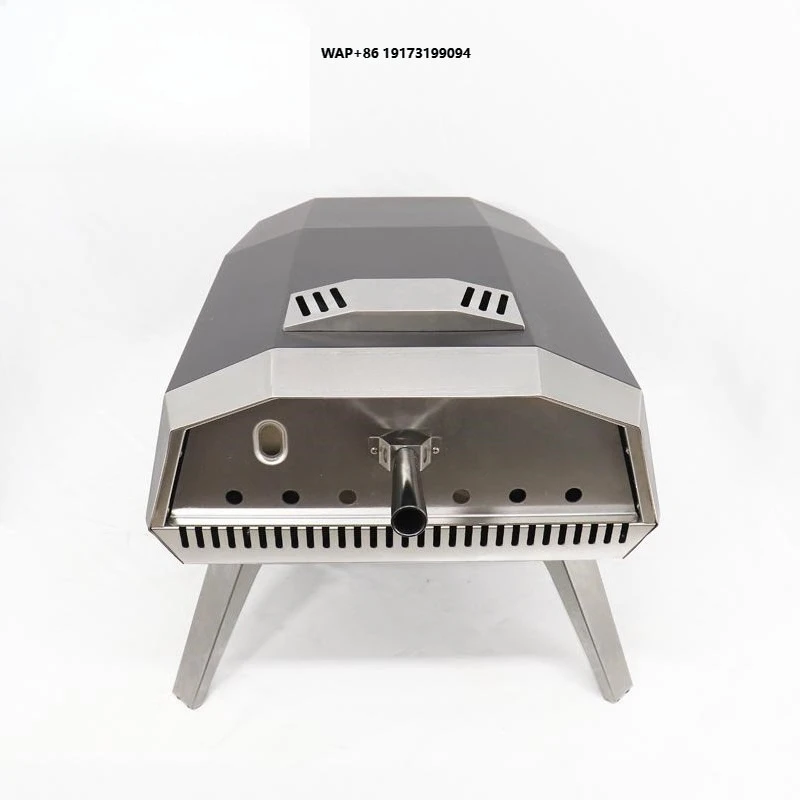 Slow-cook 16inch Stainless Steel UFO Gas-Electric Rotating Pizza Plate Oven for Outdoor Balcony Camping Party Barbecue