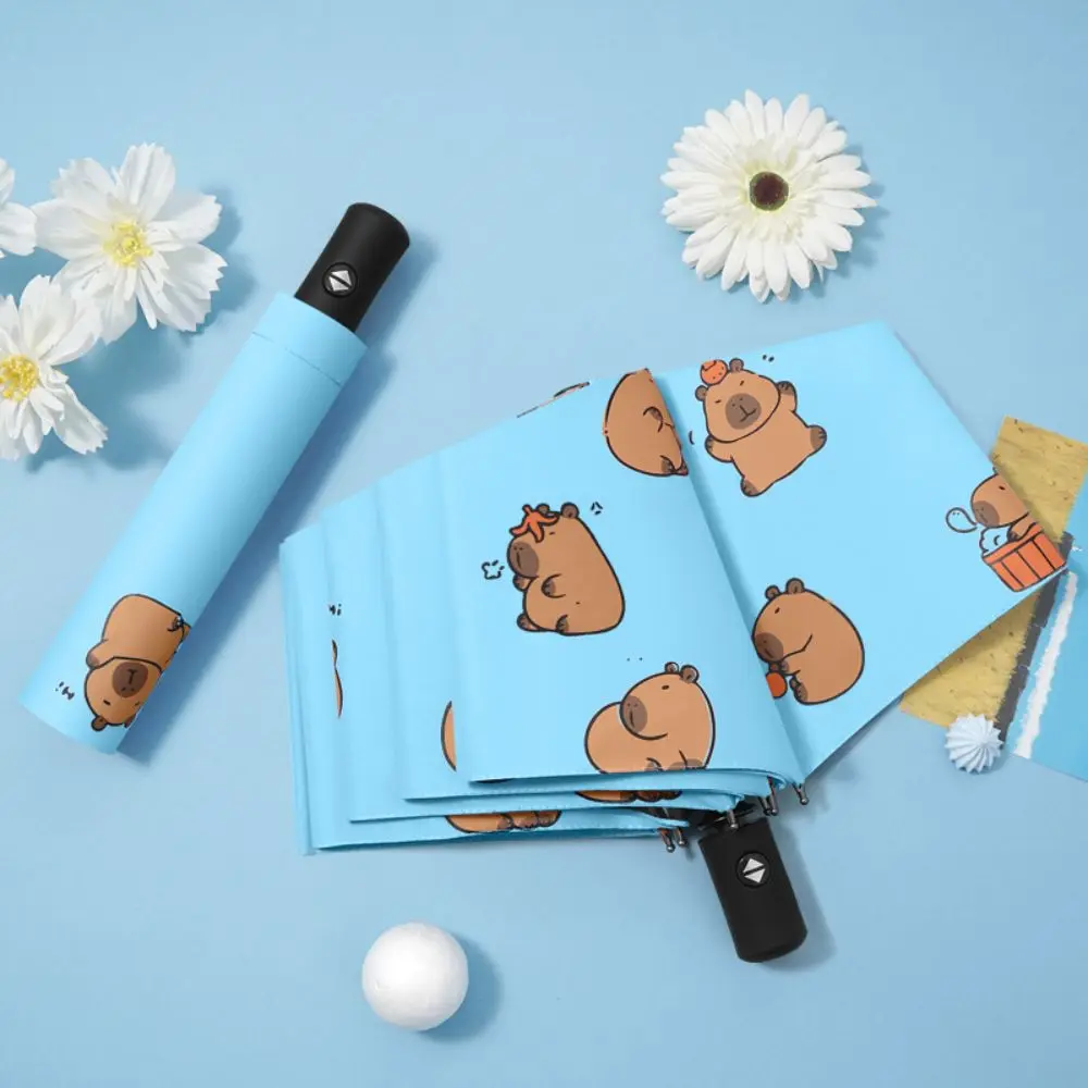

Зонт от солнца Capybara, солнцезащитный козырек двойного назначения, черный пластиковый зонтик от солнца, защита от солнца