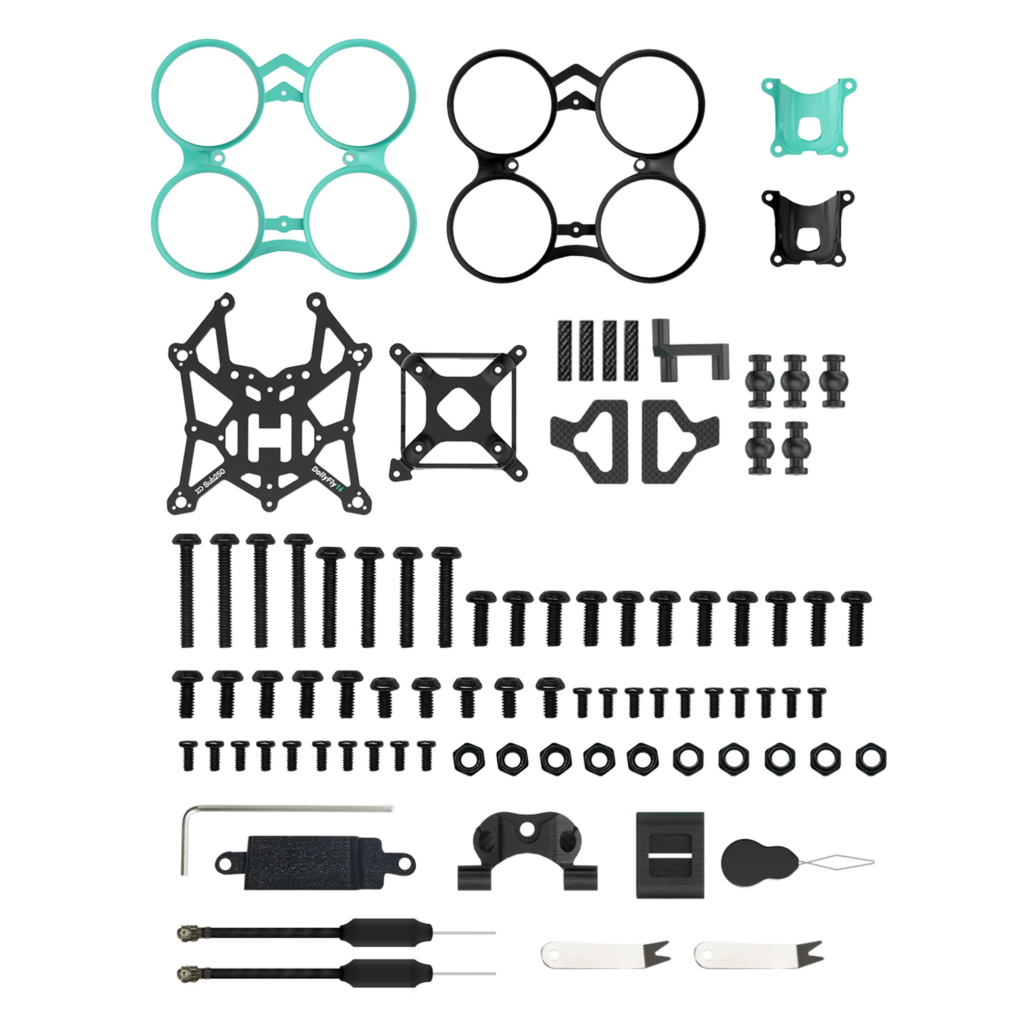 Sub250 DollyFly16 HD O4 Pro أجزاء تجميع الإطار المروحة الحرس الإطار FPV كوادكوبتر الطائرة بدون طيار #6