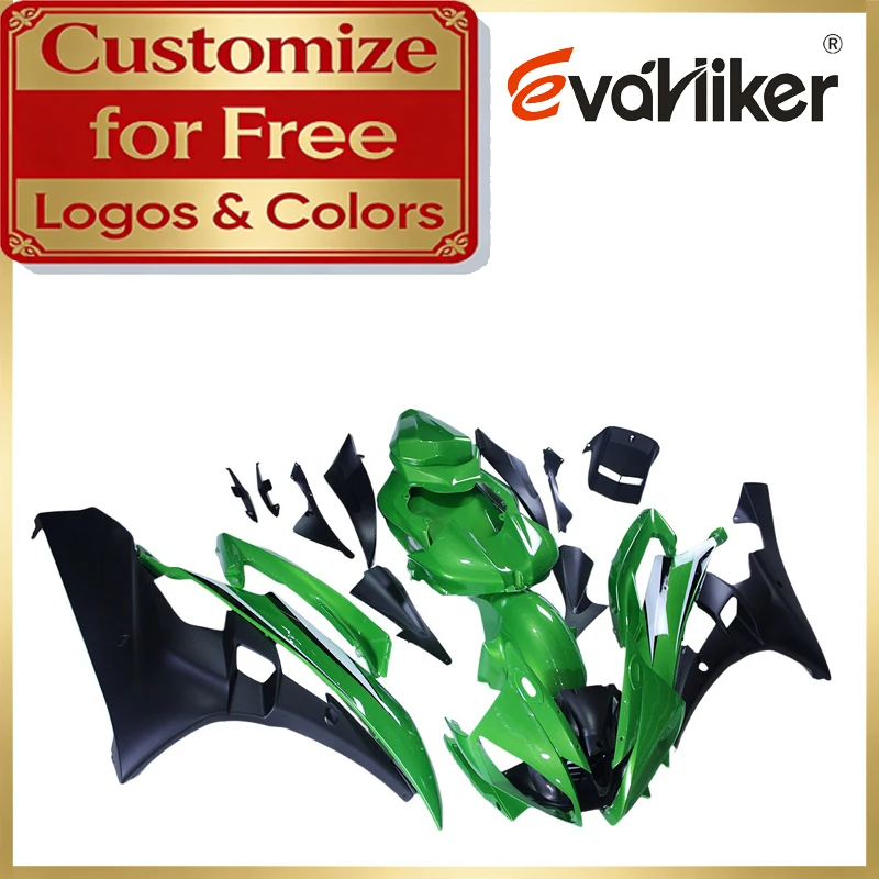 ABS Plastic Fairing Kit For Yamaha YZFR6 2006 2007 green YZF-R6 06 07 Motorcycle Injection Fairing Custom Colors And Patterns