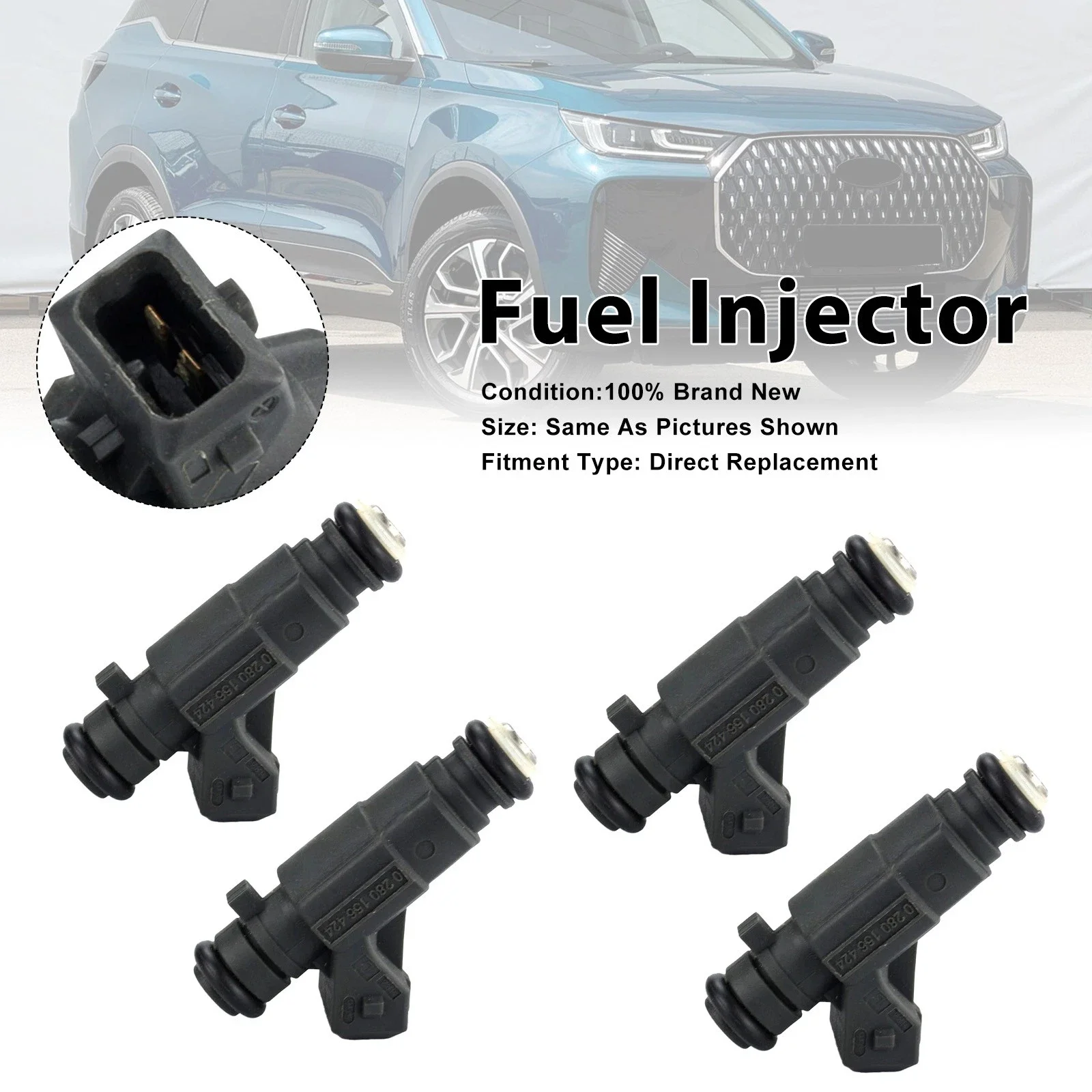 

For Chery Tiggo For BYD 2.4L For For Chery Tiggo 0280156424 0 280 156 424 4Pcs Set Car Fuel Injector Replacement Accessories