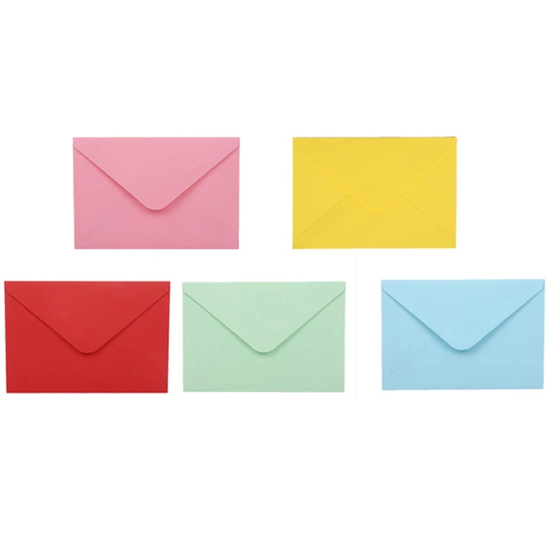 Gift Card Envelopes Paper Business Card Envelopes Tiny Envelope Pockets 50 Colorful 13.5X18.5Cm Count Mini Envelopes Blue