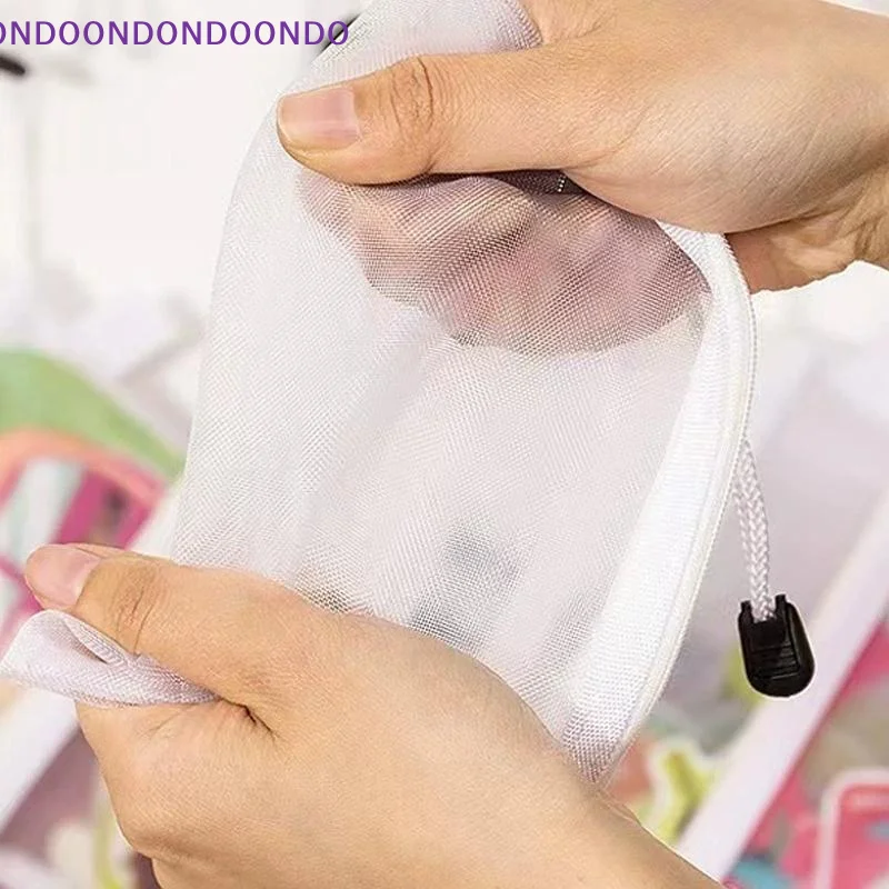Multi-use Toy Storage Mesh Bags Clear Zipper with Handles for Kids Puzzle  Small Parts Organizer