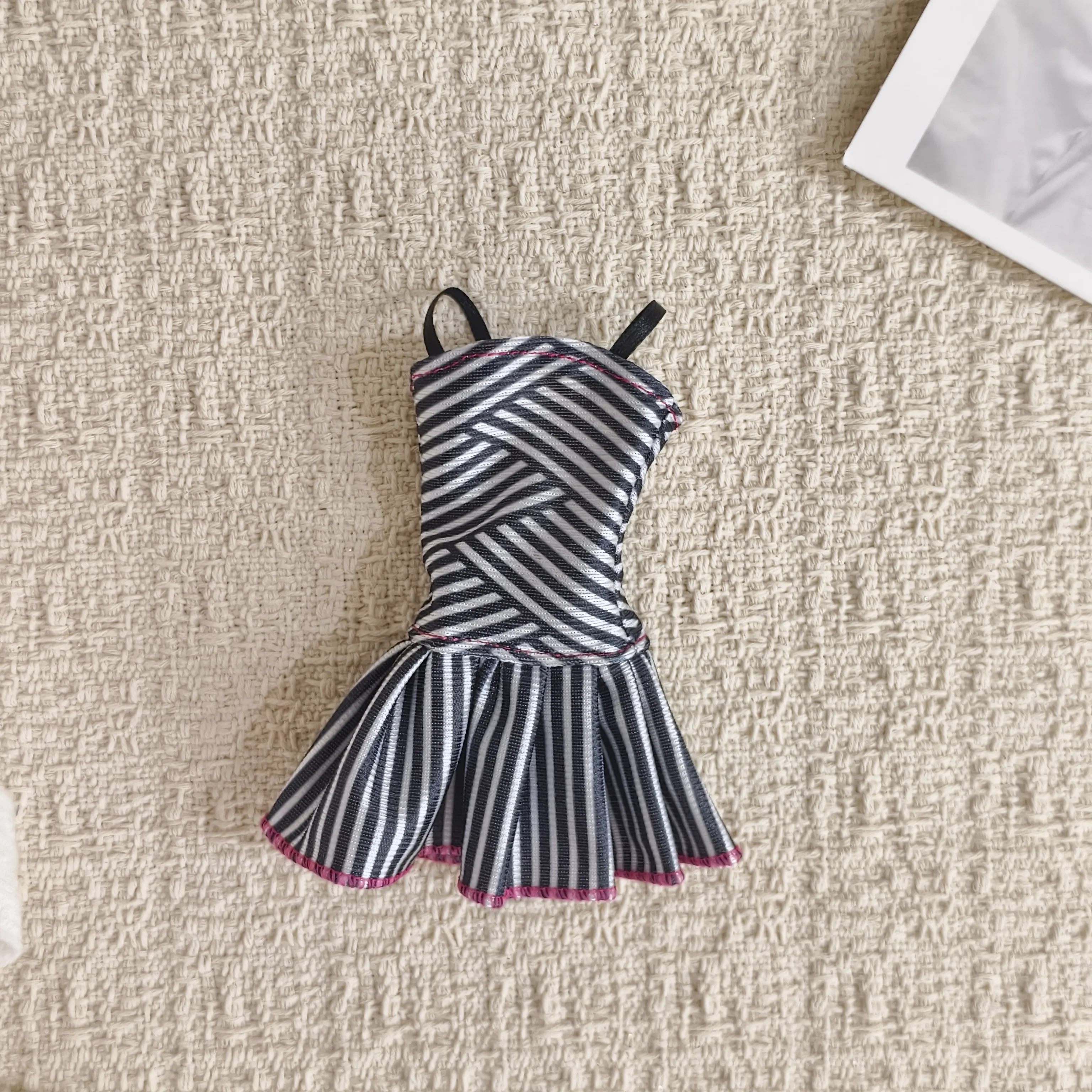 

Летнее полосатое платье с бретельками на шее для куклы-супермодели 1/6 FR Babi, 30 см, модная одежда для кукол, аксессуары для переодевания