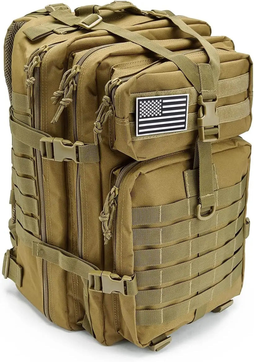 Zaino tattico militare da 45 litri per uomo: grande escursionismo, campeggio, trekking, borsa per insetti, pacchetto d'assalto di 3 giorni