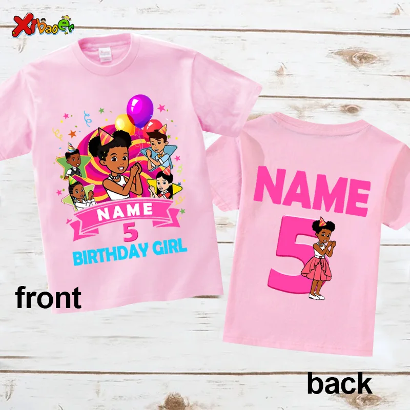 

5th Birthday Girl Shirt Matching Outfits T Shirts Party Kids Shirts Baby Girls Clothes Shirts 6th Birthday Custom Name T Shirt