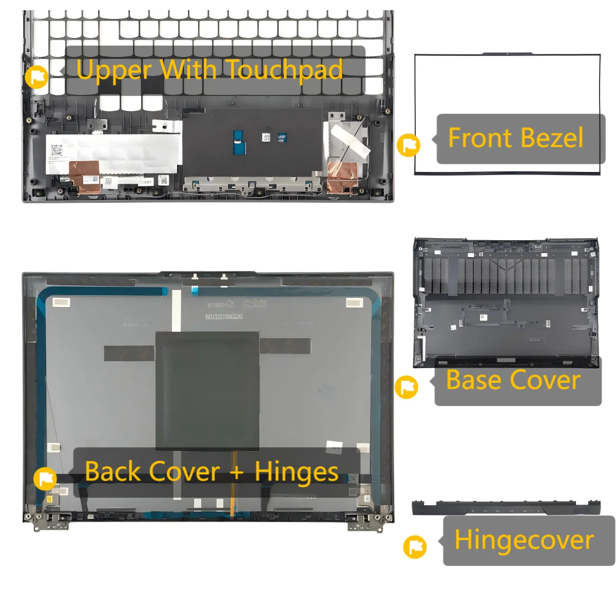 

Housing Case For Legion 5 Pro 16IAH7 16IAH7H 16ARH7 16ARH7 2022 Metal Top case Bezel Bottom Case Repair AM2DH000100 AP2DH000200