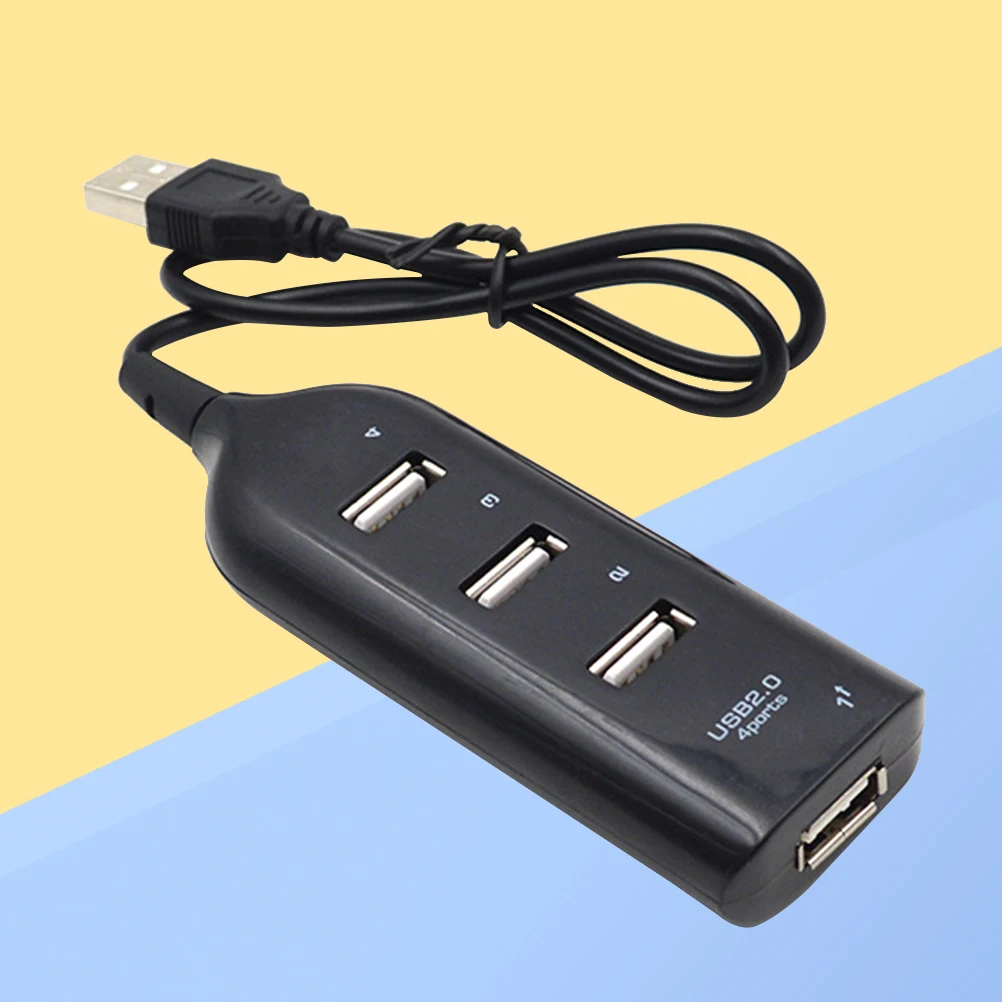 

Portable High USB 2.0 Data Expansion Hub USB Splitter for XP/ Vista 7 8 10 Laptop PC Computer (Black)