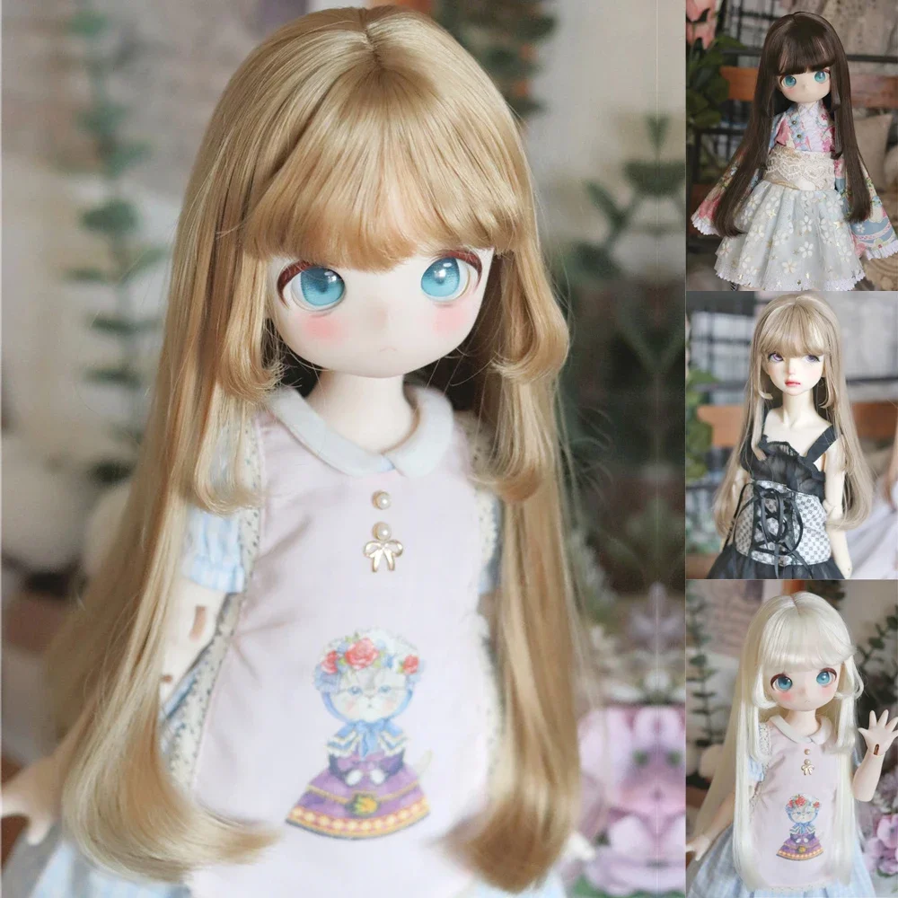 （Customize 30 Days） 1/3 1/4 1/6 uncle doll BJD/SD doll's  white daily high-temperature silk long wig 1pcs