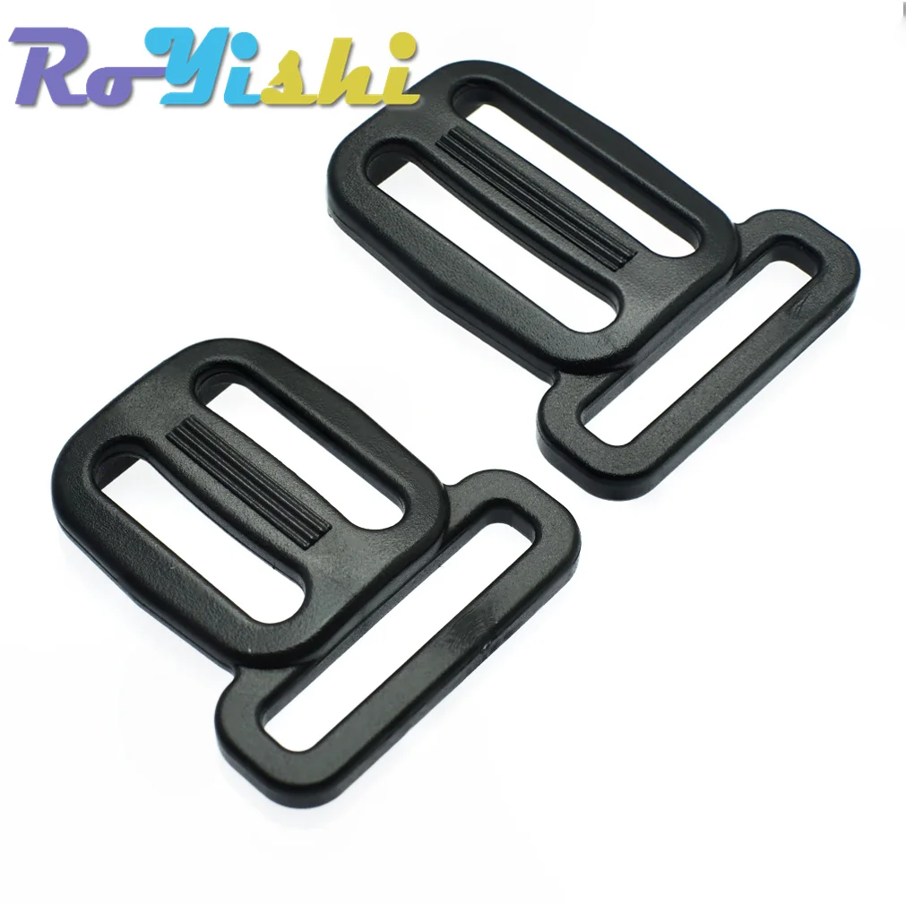 10 Pcs/Pack Plastic Multi-fonction Slider Tri-Glide Adjust Buckles Dog Collar Harness Backpack Straps Bag Parts