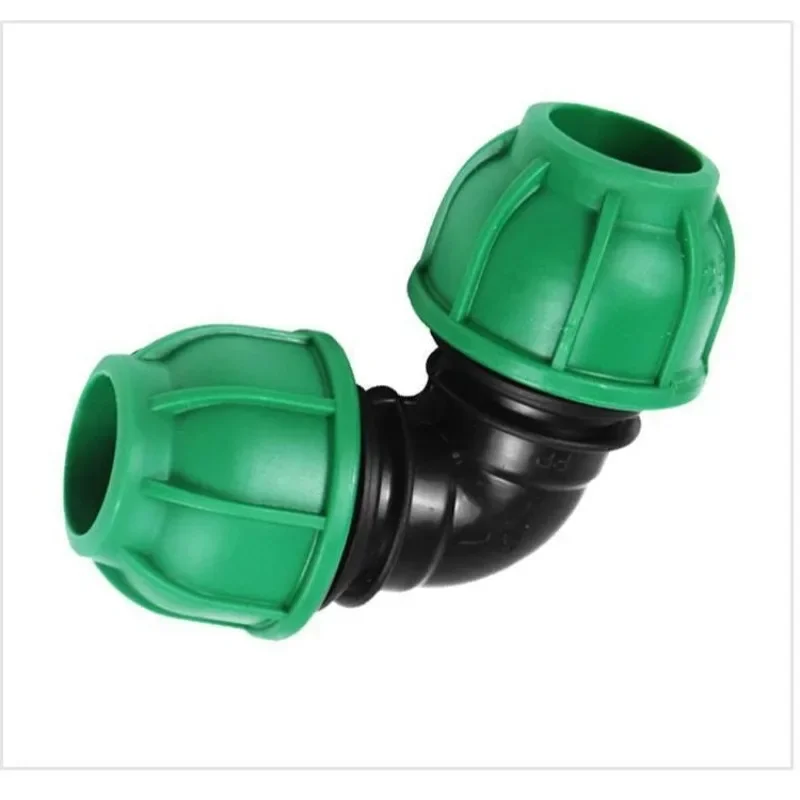 

Fast Joint Elbow Plastic PE Pipe Fittings Green Cap Fast Joint 20mm Drip Line Lock Barbed 90 Degree Elbow Connectors