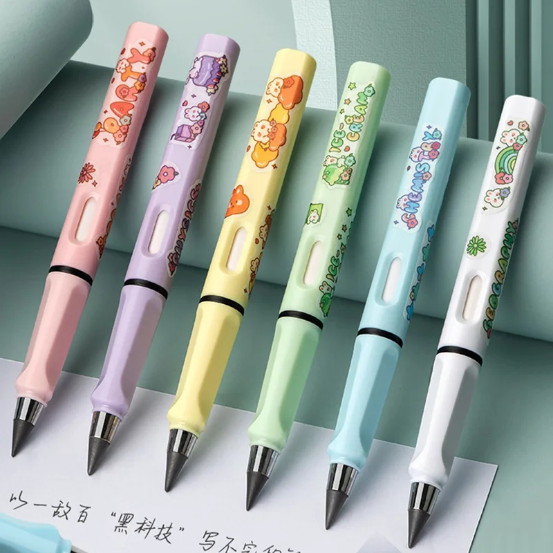 Infinity Pencil with Rabbit Pattern Cheap Cute Pencils for Kids Kawaii Stationery School Supplies Novelty Gifts