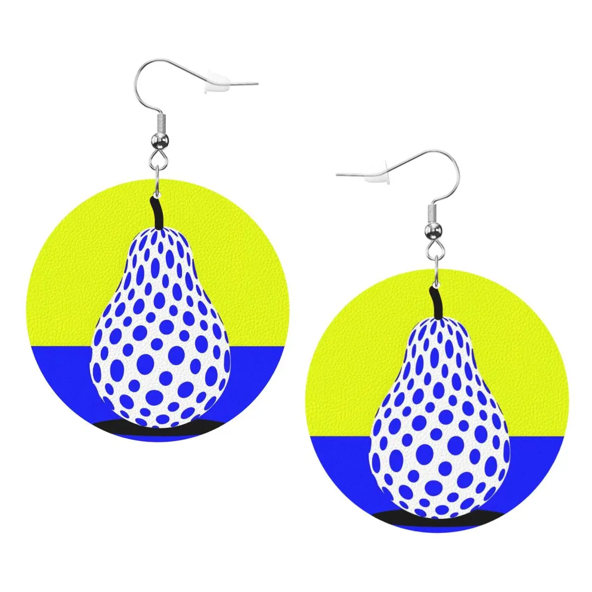 

Висячие серьги на заказ Yayoi Kusama, кожаные серьги-капли, эстетическая кожа в горошек из ПВХ для подарков, изящные ювелирные изделия