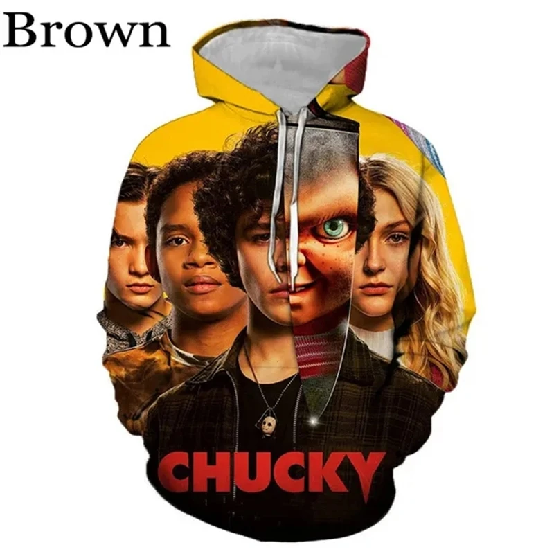 Bride Of Chucky Movie 3D Graphic Hoodies Unisex Long Sleeve Casual 3D Printed Sweatshirt Hooded Sweatshirts For Men Women Tops