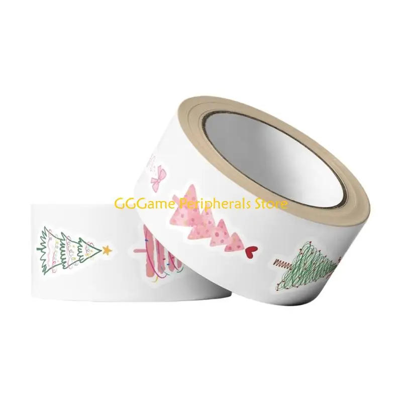 

U55B Christmas Theme Stickers Waterproof PVC Tree Designs for Electronic Devices Decoration Creative DIY Projects