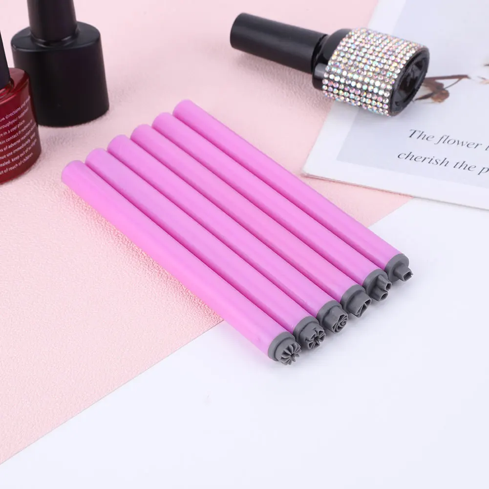 

6PCS Nail Art Stamp Pen Set Easy To Use Nail Graffiti Nail Art Dotting Tools Nail Stamp Pen DIY Nail Art Tools Home DIY
