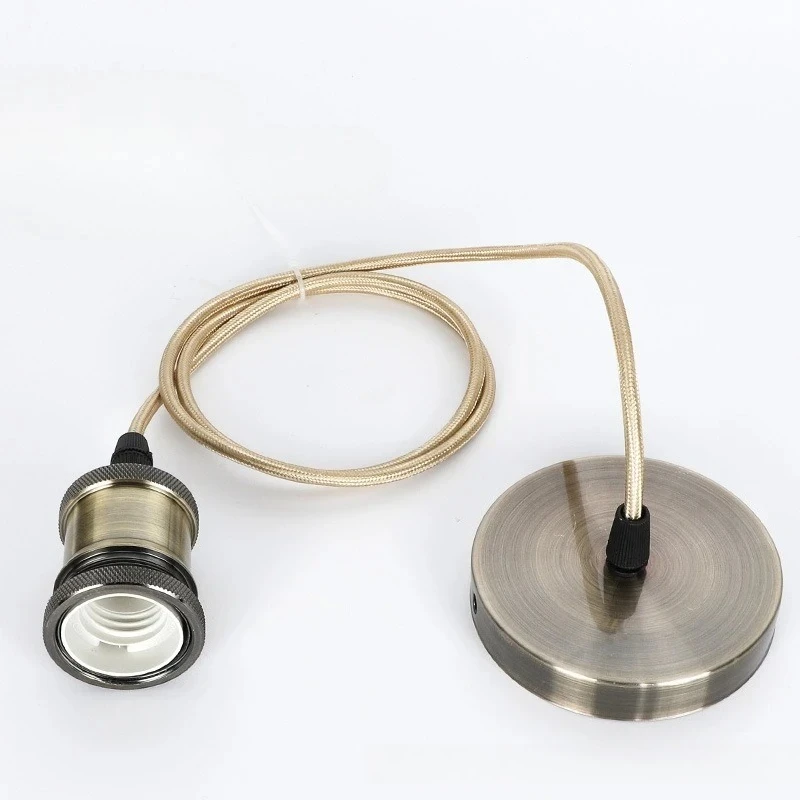 E27 مصباح المقبس الرجعية شنقا سلك قلادة أضواء حامل