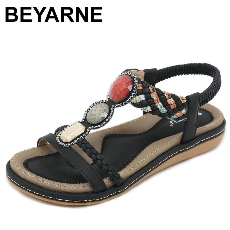 New Summer Women Platform 2.5cm sandali con tacco basso Lady leggero fuori tacchi bassi moda femminile fascia elastica Flats