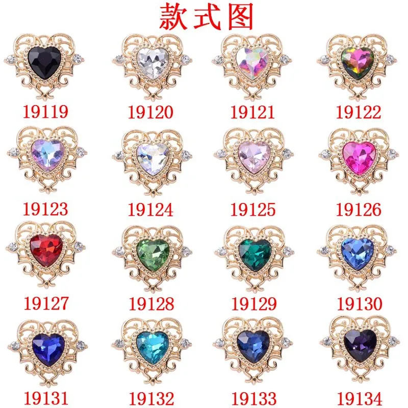 Baroque style alloy accessories jewelry fashion retro hollow lace peach heart love accessories DIY material