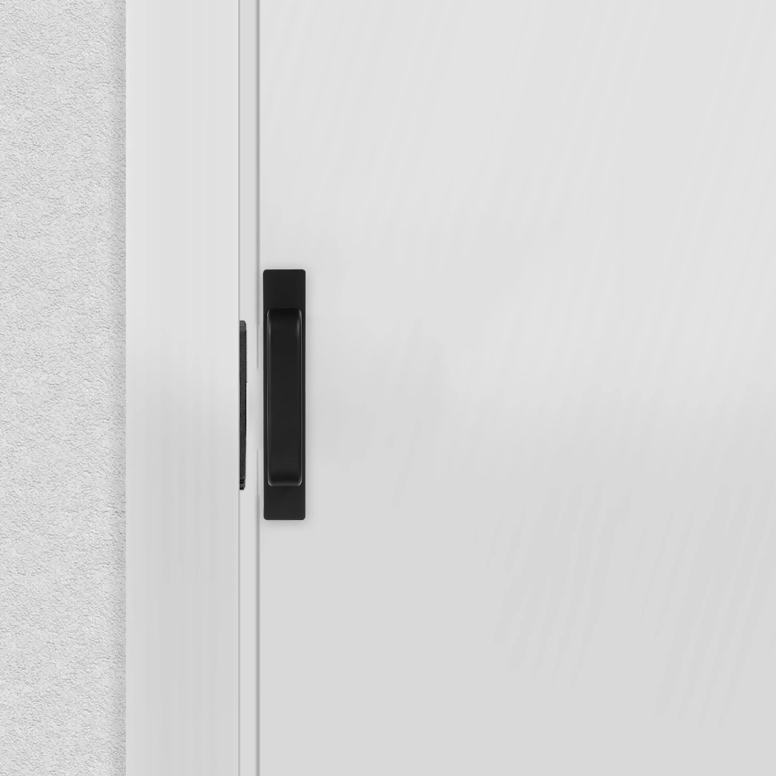 

2Pcs Black Kitchen Cabinet Handles Door Pulls Self-adhesive Cupboard Window Sliding Aluminum No Burrs Easy Open