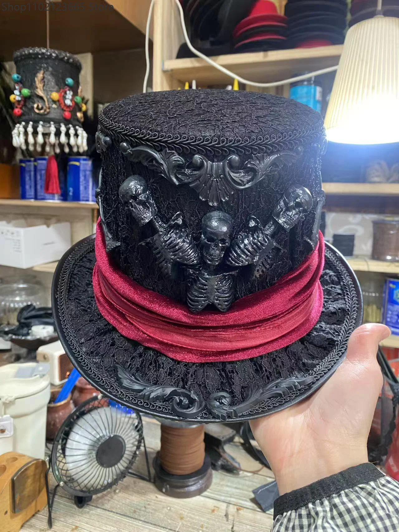 Y2K Pirate Circus The Mad Hatter Steam Retro Stage Magic Top Hat Halloween Cosplay Skull Clothing Accessories Headwear 2026