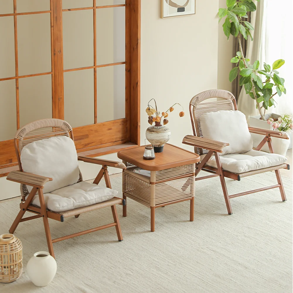 Meiqi Comfortable Modern Lightweight Eco-Friendly Outdoor Bedroom Folding Portable Metal Recliner Lounge Chair Balcony Patio