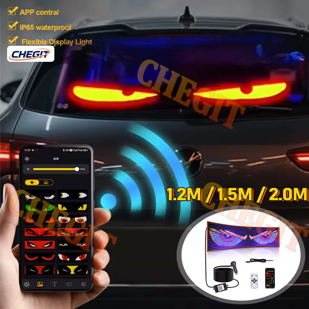 

2M Big Devil's Eye App Control DIY Programmable Flexible Screen Led Truck Eye Led Display Car Sign Animation Led Matrix Panel