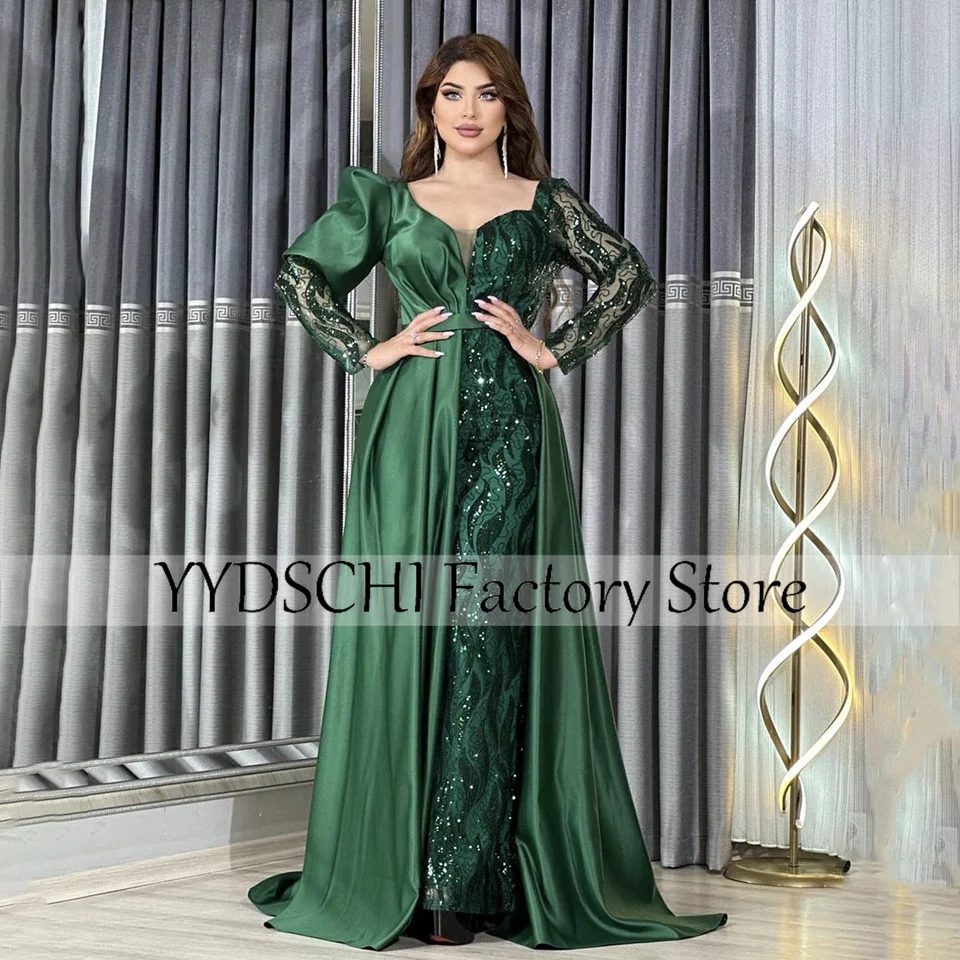 

Luxury Evening Dresses 2023 Mermaid Green Applique Strapless Beading Party Dresses Sexy 2024 Formal for Women vestidos de noche