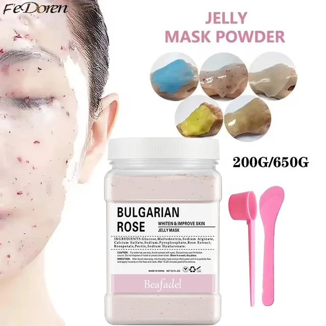 Maska galaretkowa w proszku miękka Hydro Anti-aging rozjaśniająca wilgoć odklejająca twarz rewitalizująca kryształowa kurkuma DIY różana maska ​​do pielęgnacji skóry