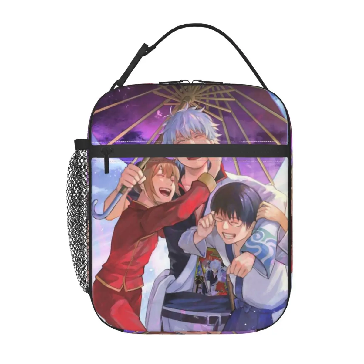 

Custom G-Gintamaes Cartoon Insulated Lunch Bag for Women Thermal Cooler Bento Box Work School Travel Portable Tote Bags