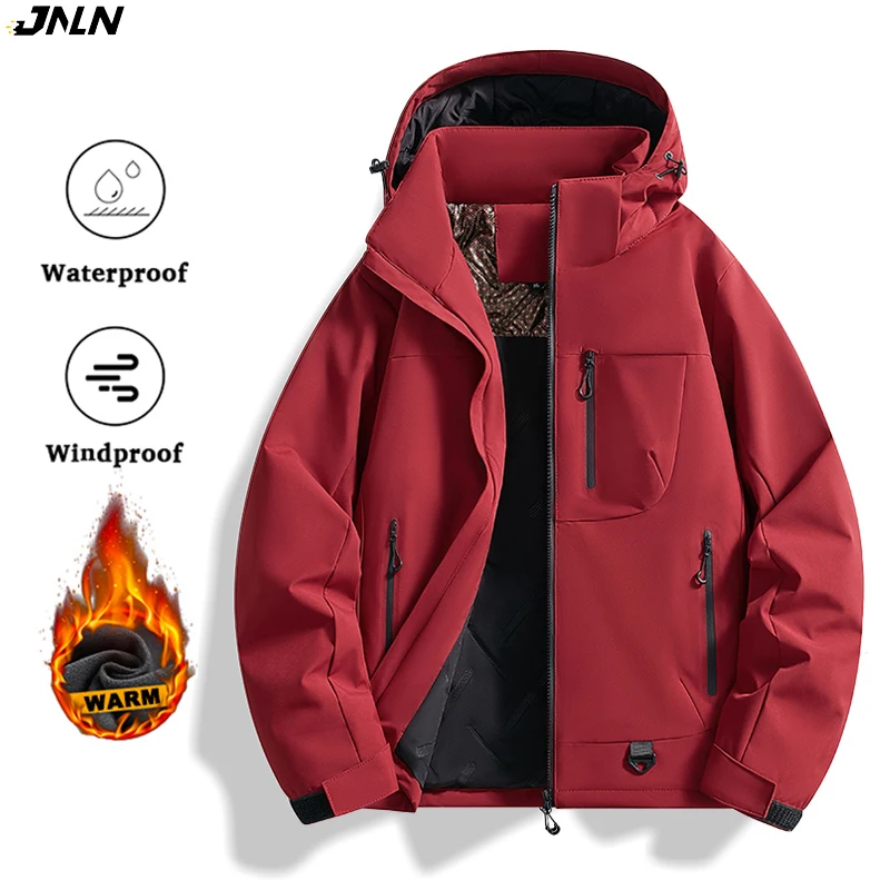 JNLN Women Waterproof Fleece Ski Suit Graphene Inner Winter Windproof Thermal Windbreaker Hiking Camping Skiing Snowboard Jacket
