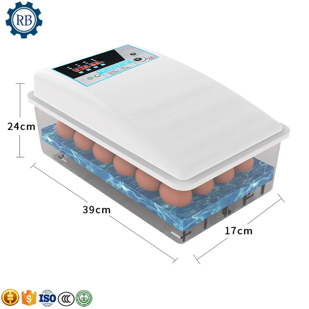 Portable hexagon mini egg incubator for sale farm equipment full automatic 24 eggs poultry small egg incubator