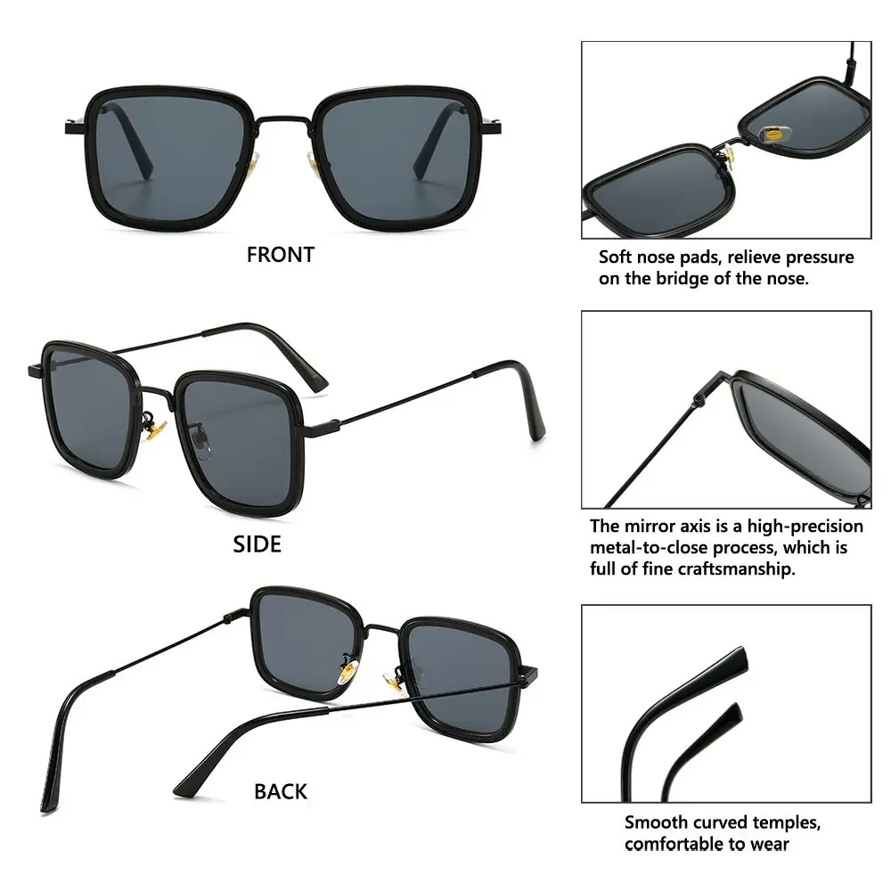 

Солнцезащитные очки в стиле стимпанк, металлические очки для мужчин и женщин, солнцезащитные очки в стиле стимпанк, квадратные солнцезащитные очки в стиле ретро