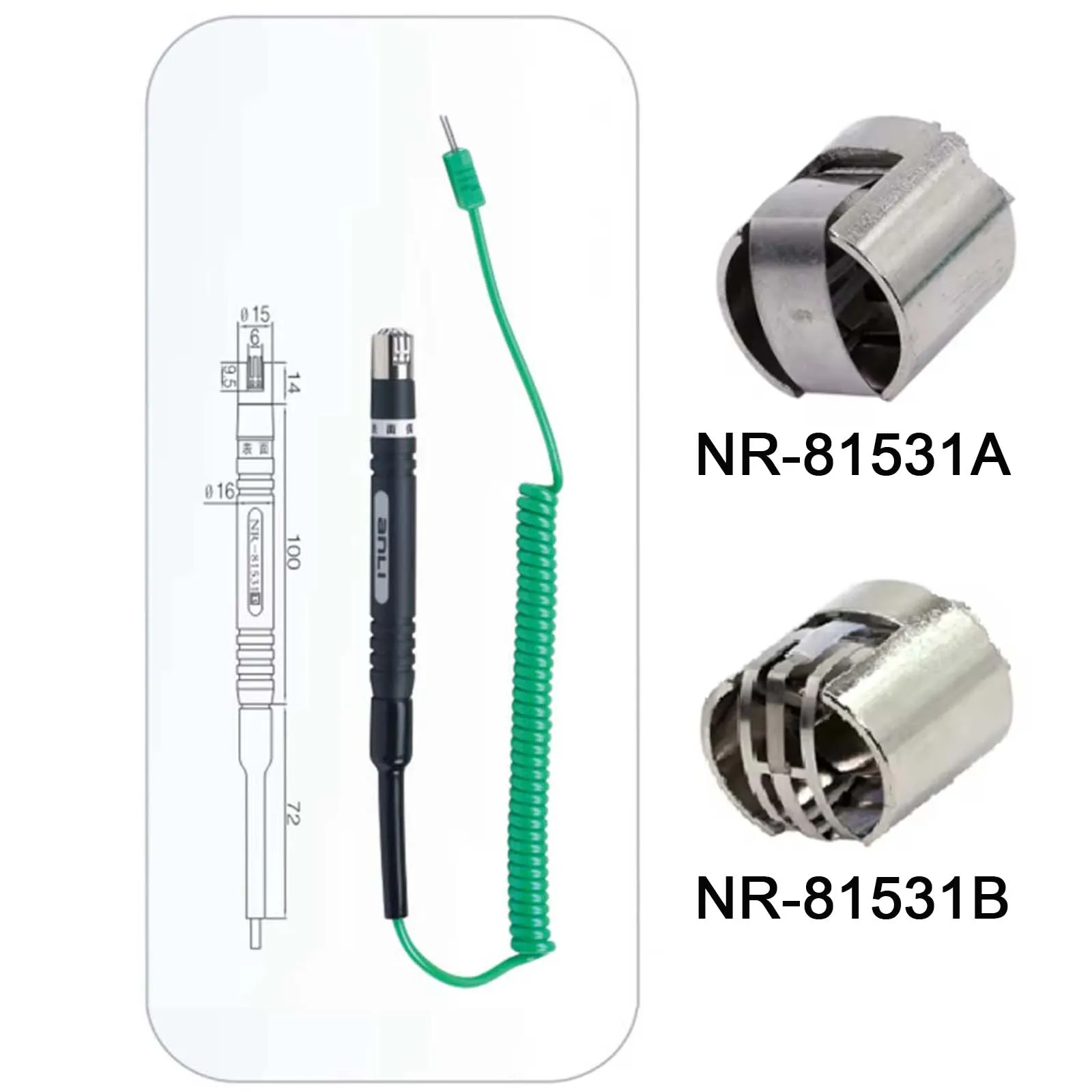 NR-81531A/B مسبار حراري سطحي، مسبار سطح درجة حرارة القالب من النوع K