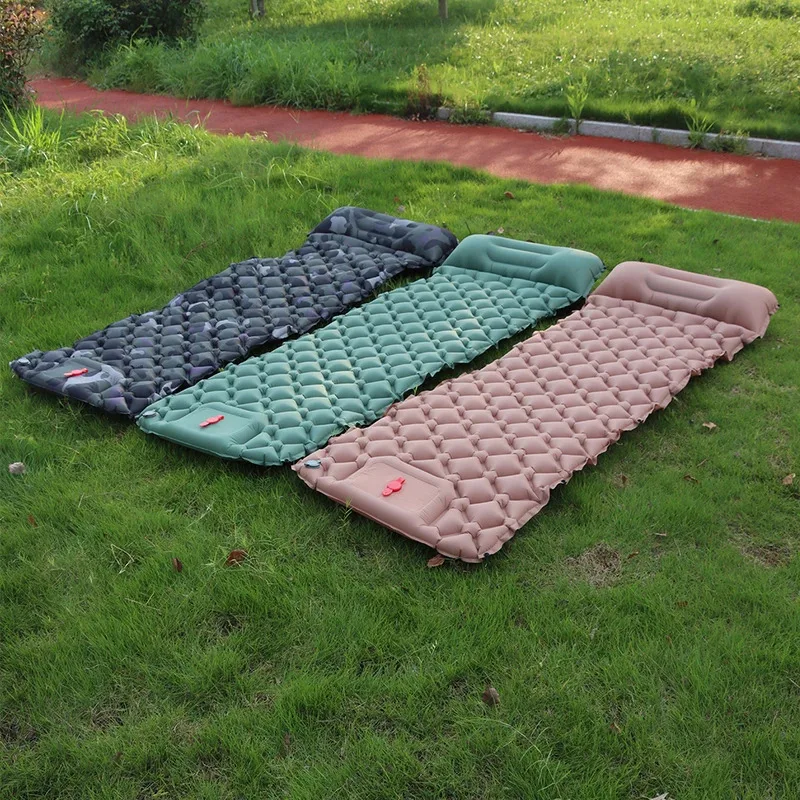

Надувной коврик для кемпинга из ТПУ с подушкой, самонадувающийся матрас для пеших прогулок и альпинизма, спальный коврик для путешествий на открытом воздухе
