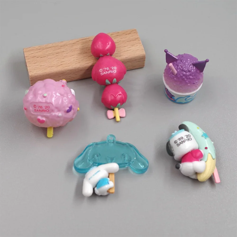 Sanrio-juguete decorativo de verano para niñas, figura de Anime, Kuromi Cinnamoroll, melodía, Pachacco, modelo de dibujos animados, regalos