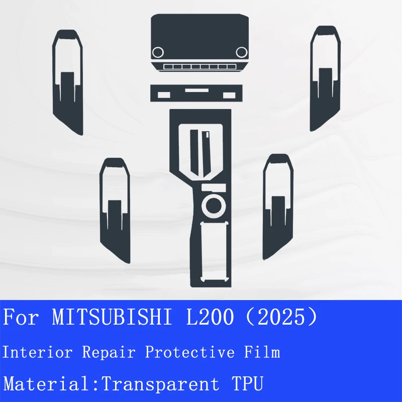 

For MITSUBISHI L200 2025 Car Navigation Instrucment Panel condition Protective TPU Gearbox Screen Protector condition Fitting