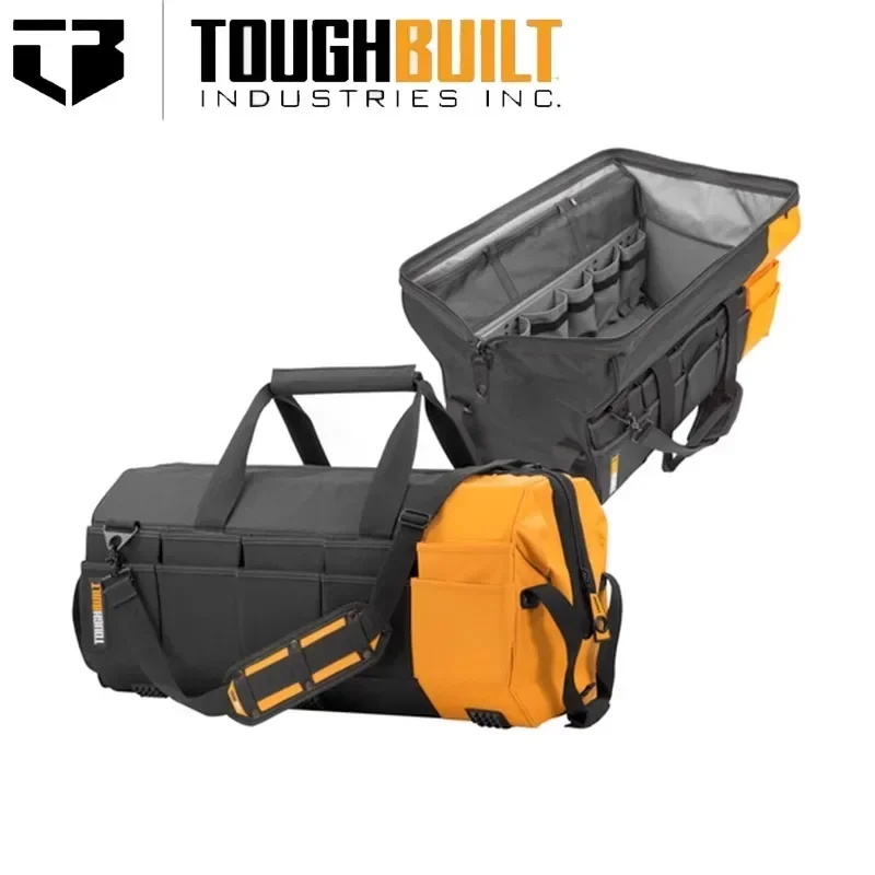 TOUGHBUILT TB-60-20 20 "حقيبة فم ضخمة من البلاستيك الصلب القابل للقفل وسحاب مضاد للانزلاق حزمة أدوات بناء واسعة #5