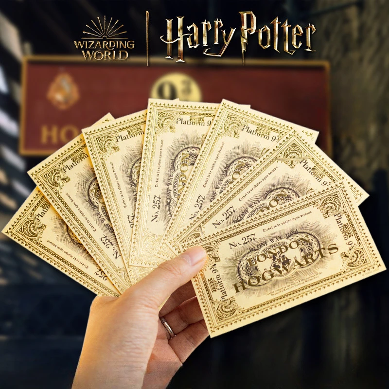 New Harry Potter Hogwarts Train Ticket Cosplay Party Props Malfoy Hermione Ron Party Props Children Adult Christmas Gift Toys