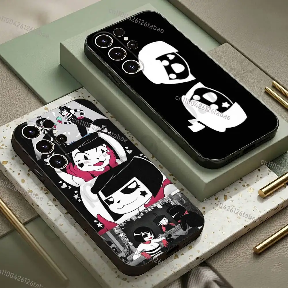 

HOT Bon Bon and chu chu Phone Case For Samsung S20,21,22,23,24,25,26 Ultra,Plus,Lite Black Soft Cover