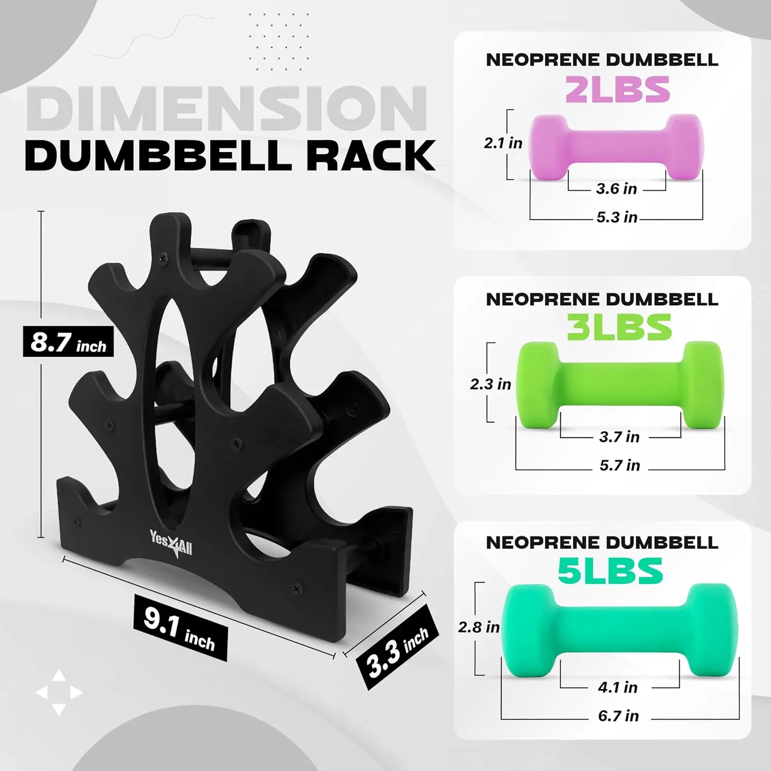Coated Dumbbell Hand Weight Set 2