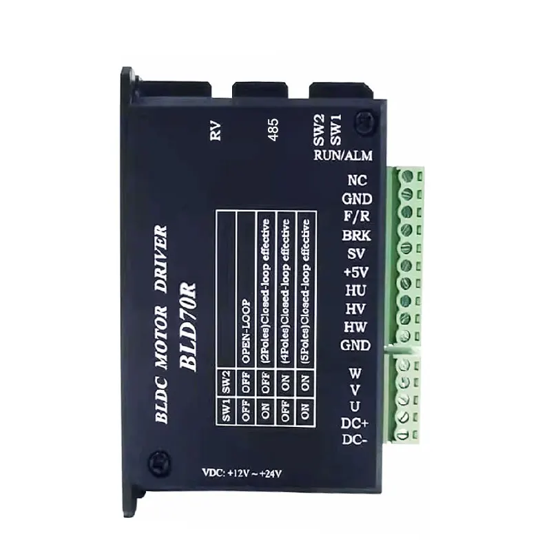 BLD-70B 3PH 12V 24V BLDC Driver Hall Sensor Brushless Motor Controller for 10W-70W Brushless Motor Speed Regulator