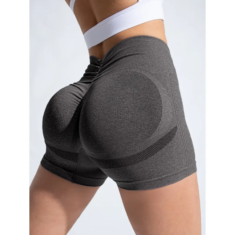 Ogo Sports-Short de yoga sans couture pour femme, taille en V, extensible, séchage rapide, respirant, course à pied, levage des hanches, sexy