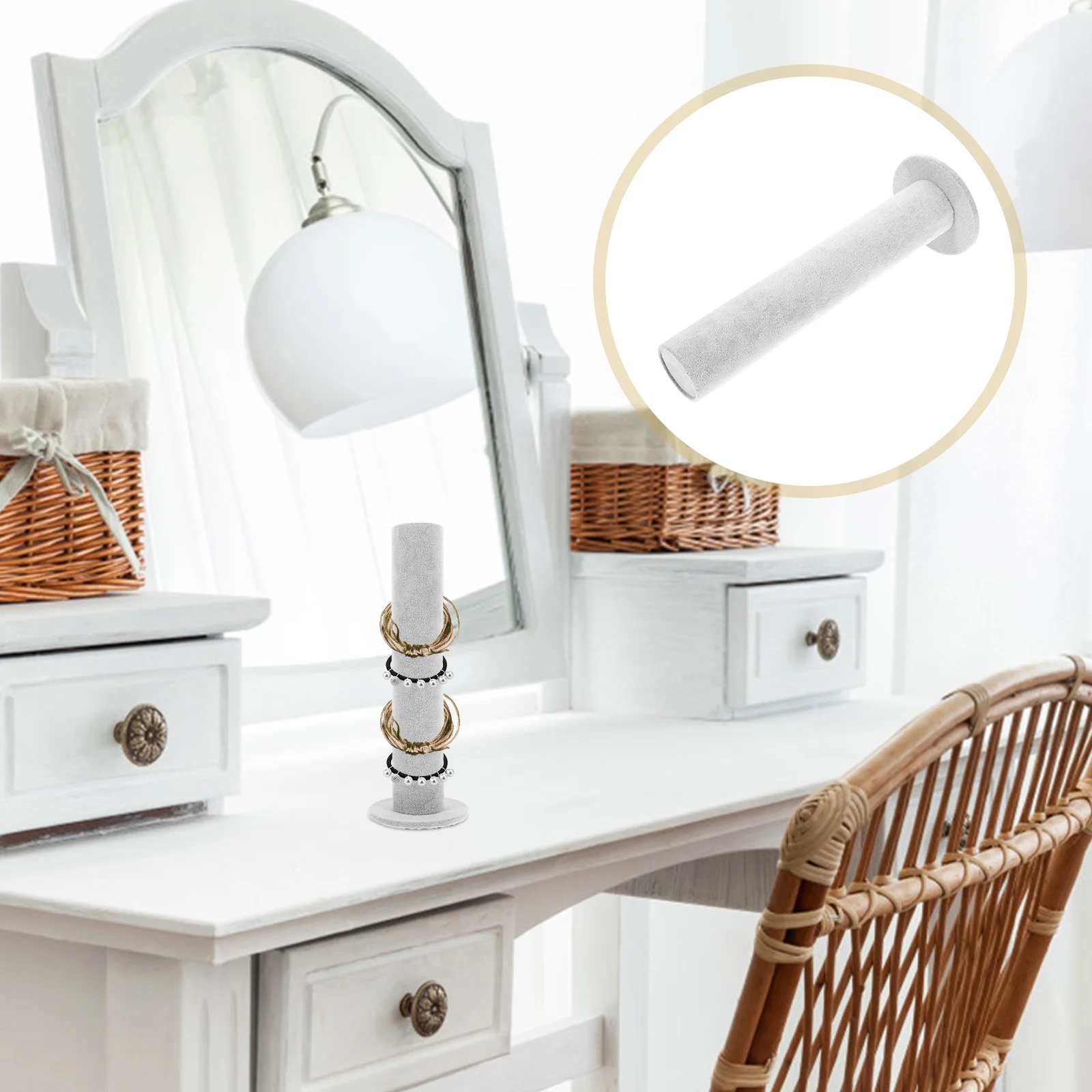 

Hair Ring Storage Rack Soft Sponge Hair Rope Organizer Hairband Holder Desktop Display Stand Bracelets Storage Home